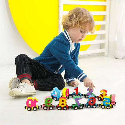 shoraminimalist Educational Wooden Magnetic 1–10 Number Train – Learn Through Play