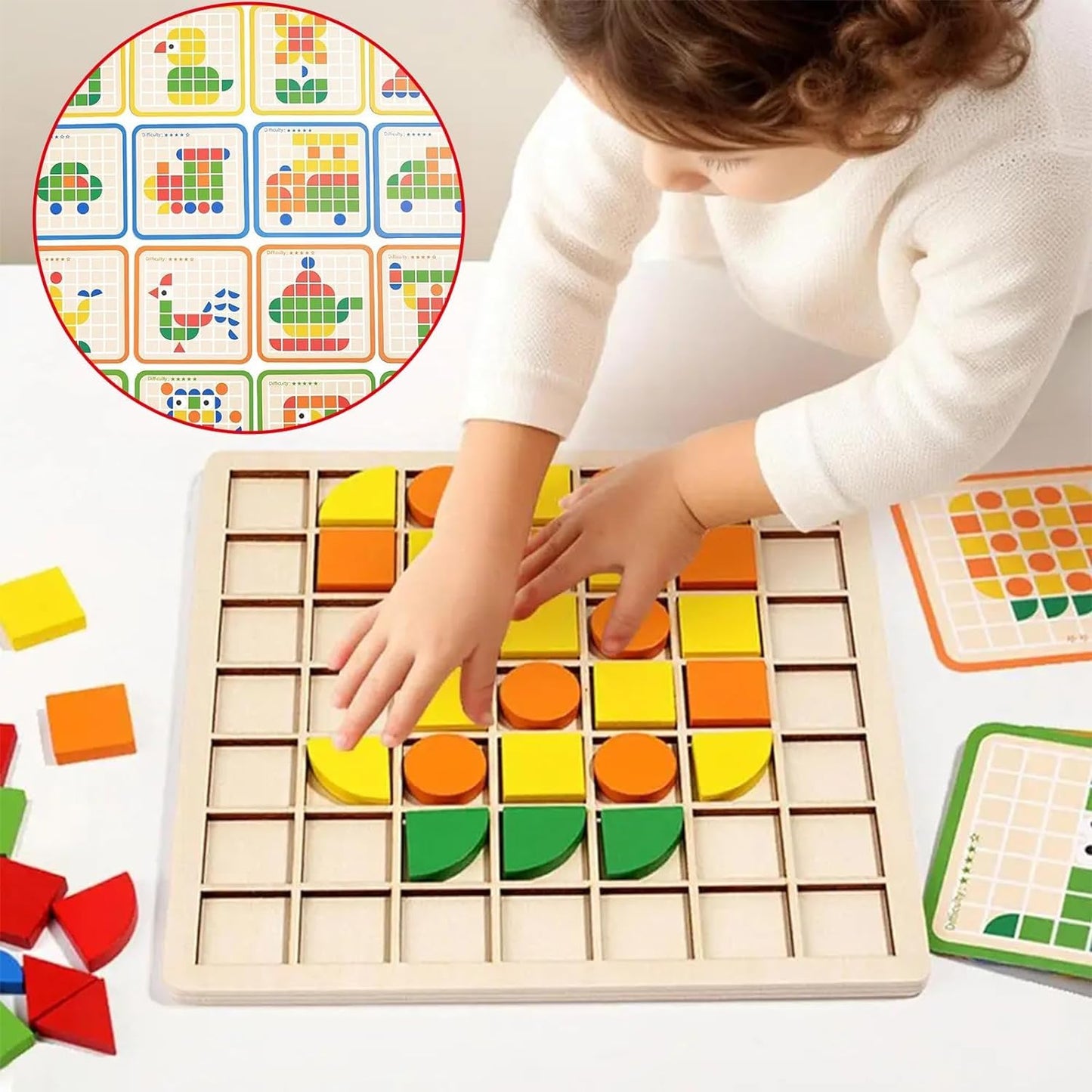 shoraminimalist 120pcs Wooden Brain Booster Blocks - Unlimited Combinations, Unlimited Fun
