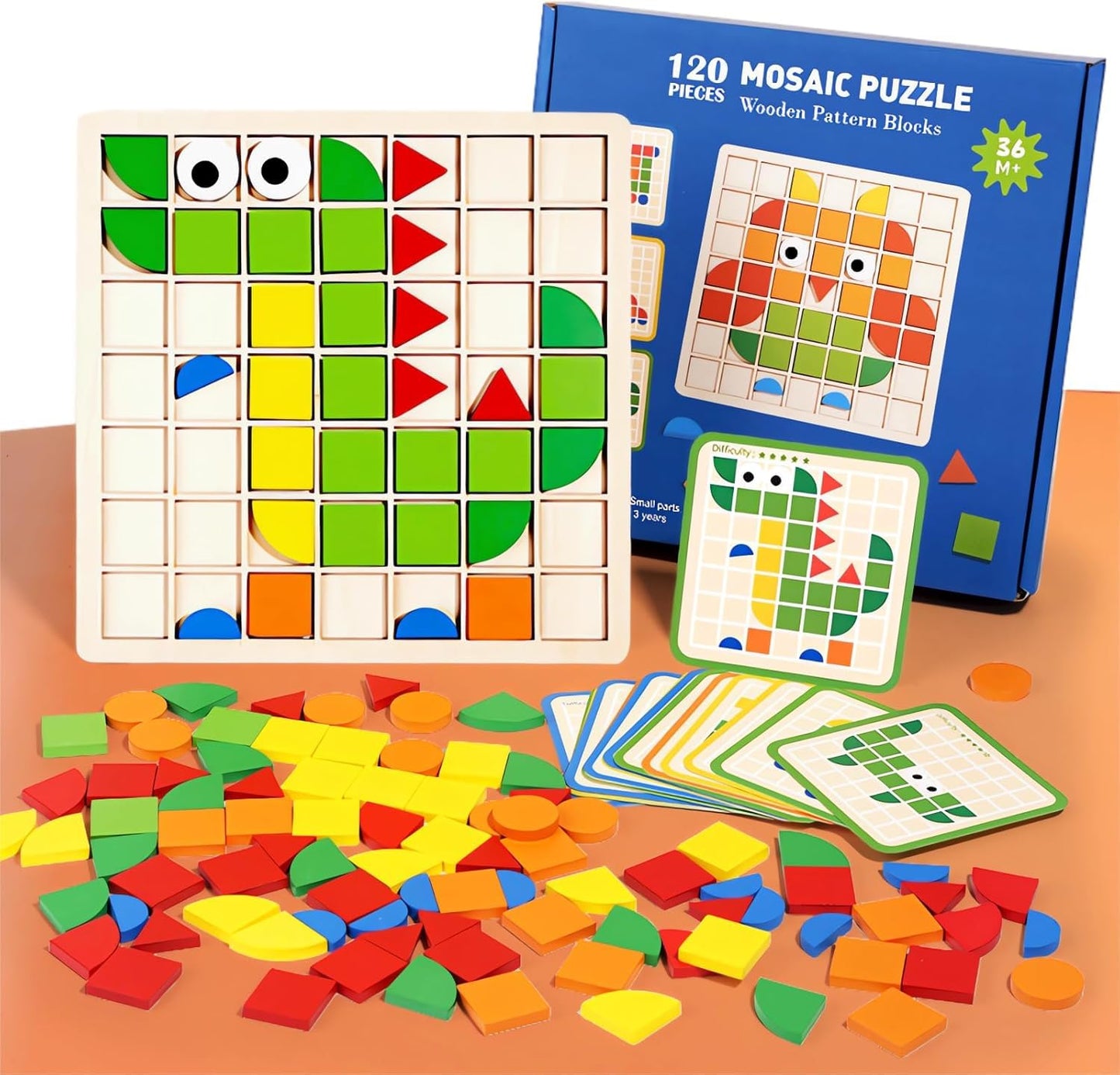 shoraminimalist 120pcs Wooden Brain Booster Blocks - Unlimited Combinations, Unlimited Fun