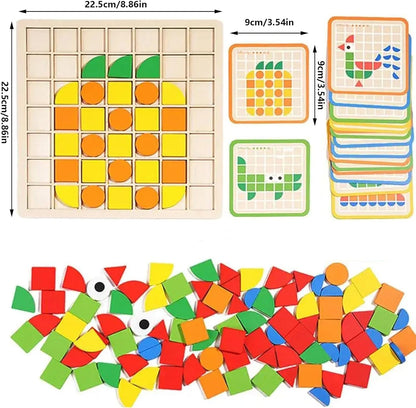 shoraminimalist 120pcs Wooden Brain Booster Blocks - Unlimited Combinations, Unlimited Fun