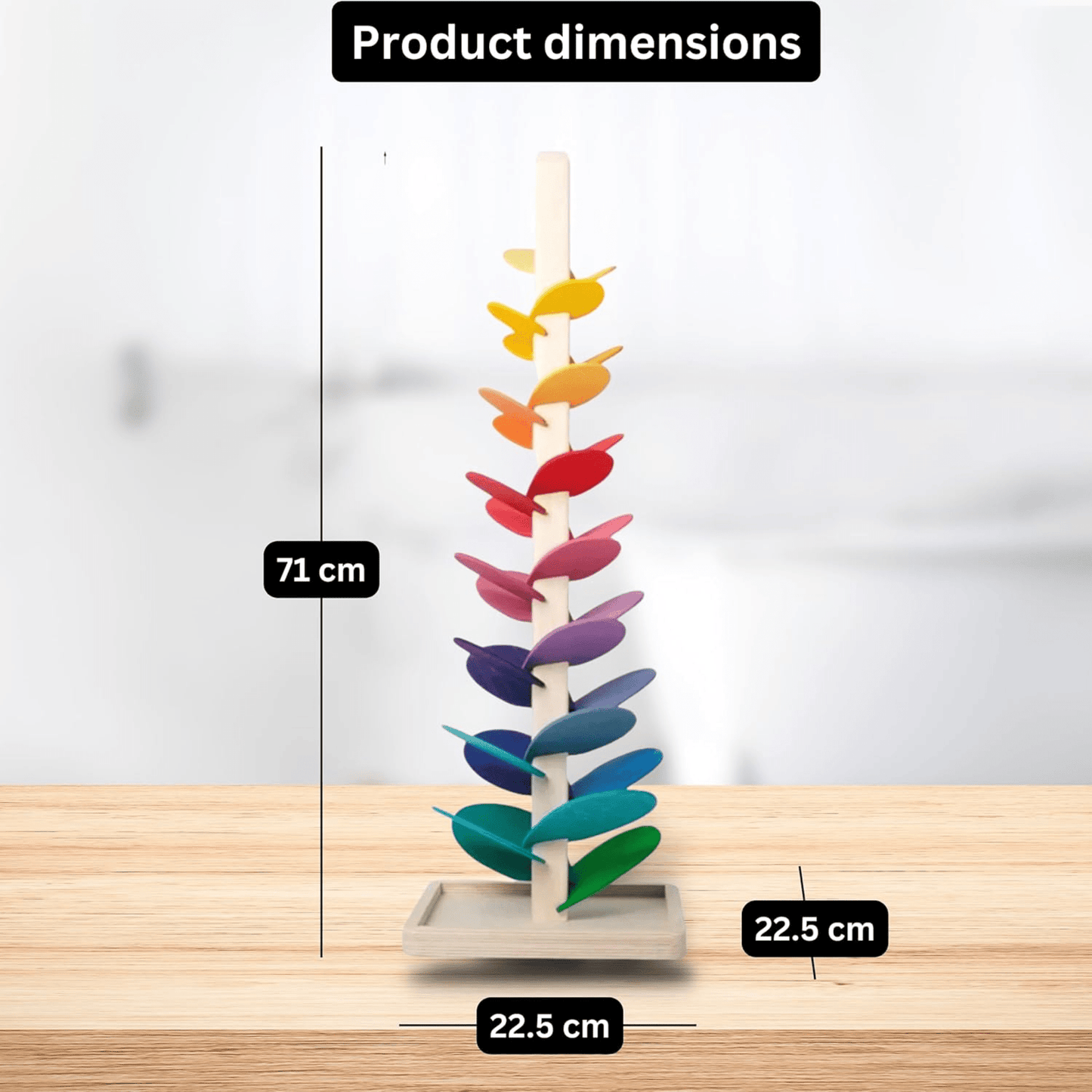 shoraminimalist™ Rainbow Musical Marble Run Tree Tower