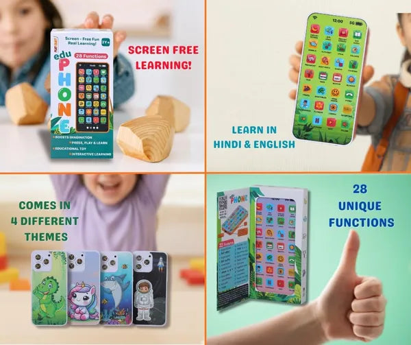 Kids Talking Phone Toy – Red Premium Plastic Musical Learning Phone for Boys & Girls