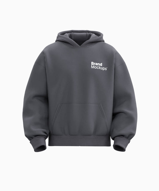 3D Boxy Hoodie Mockup