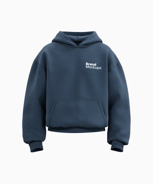 3D Boxy Hoodie Mockup