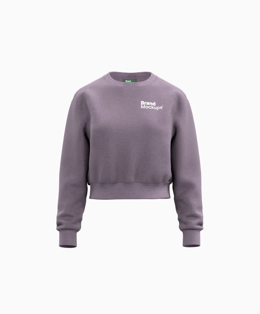 3D Cropped Sweatshirt Mockup