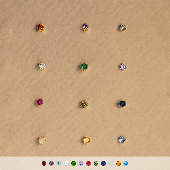 Birthstone Flatback Studs