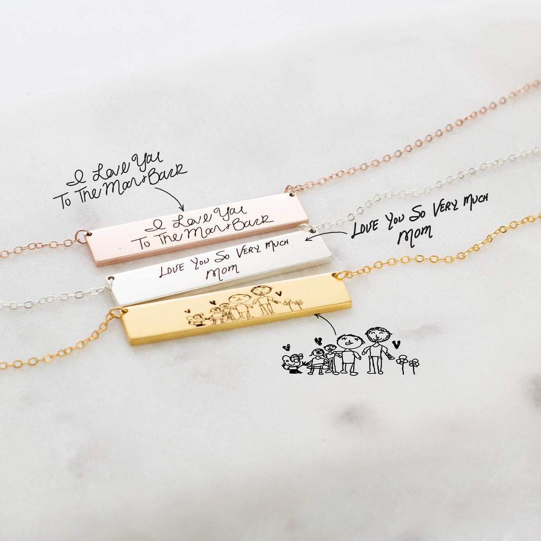 Handwriting Bar Necklace