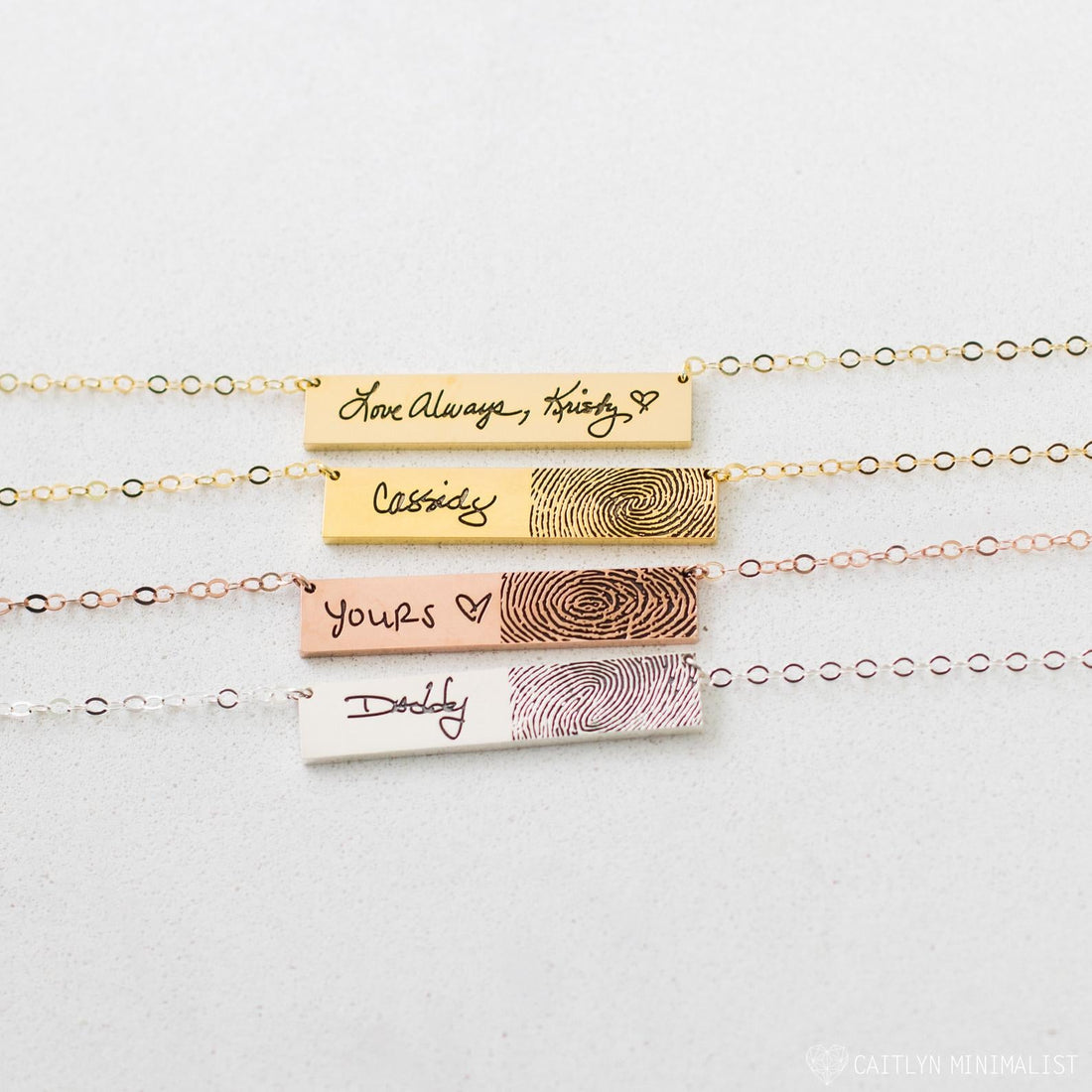 Handwriting Bar Necklace