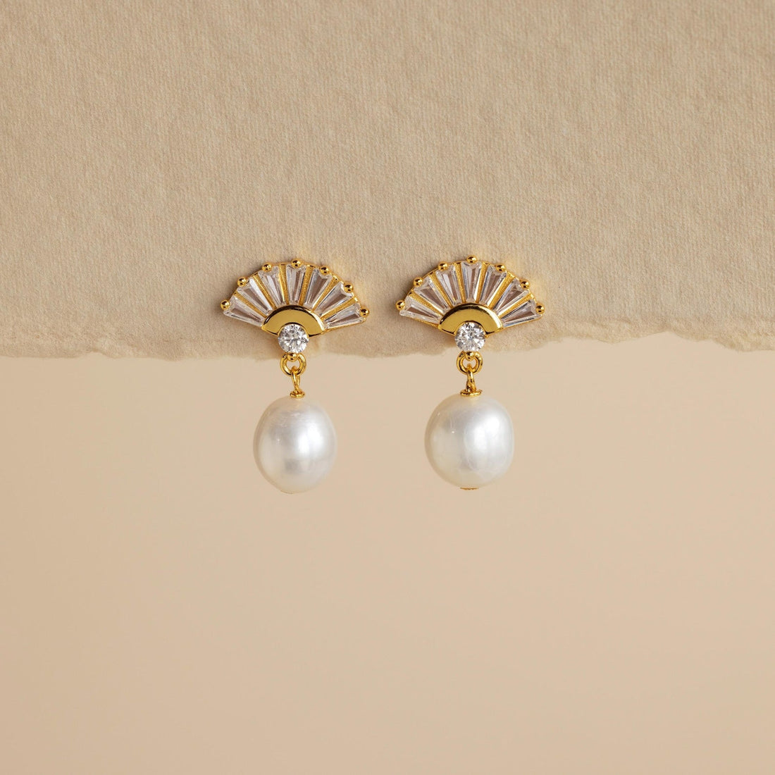 Art Deco Pearl Drop Earrings