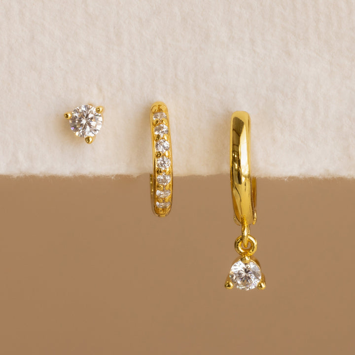 Classic Diamond Earrings Set