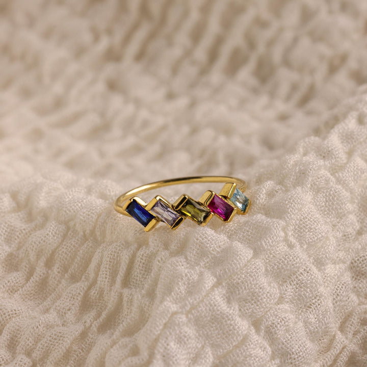 Multiple Baguette Birthstone Ring