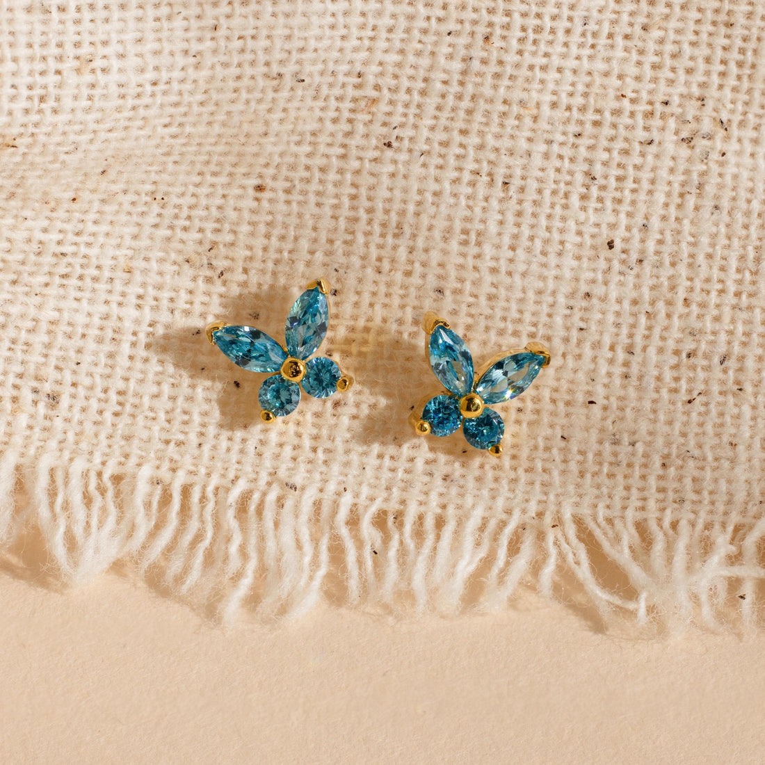 Butterfly Birthstone Studs