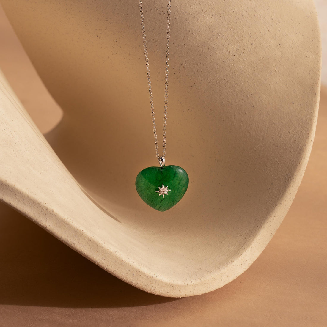 North Star Jade Heart Necklace