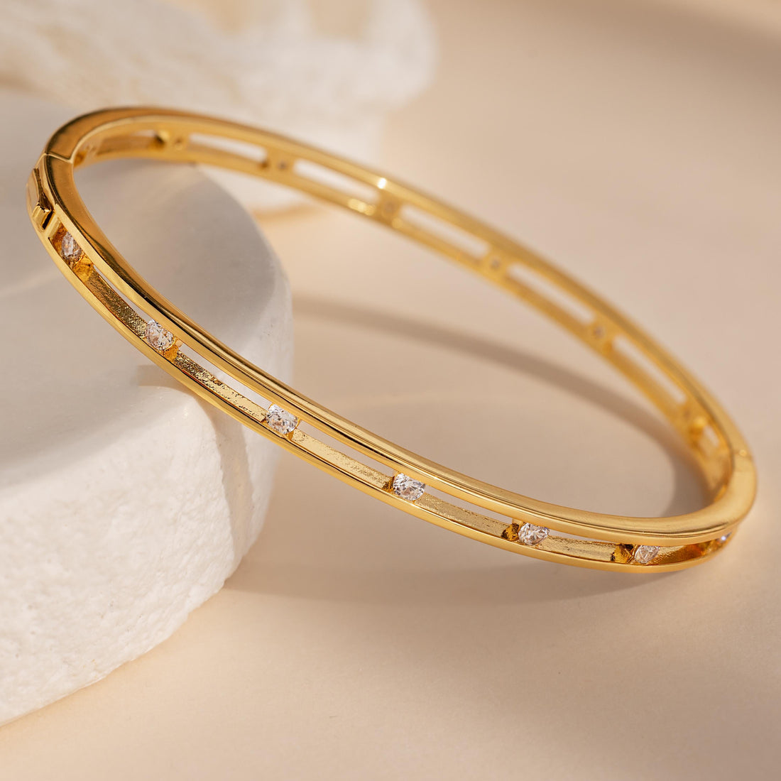 Lace Diamond Bangle